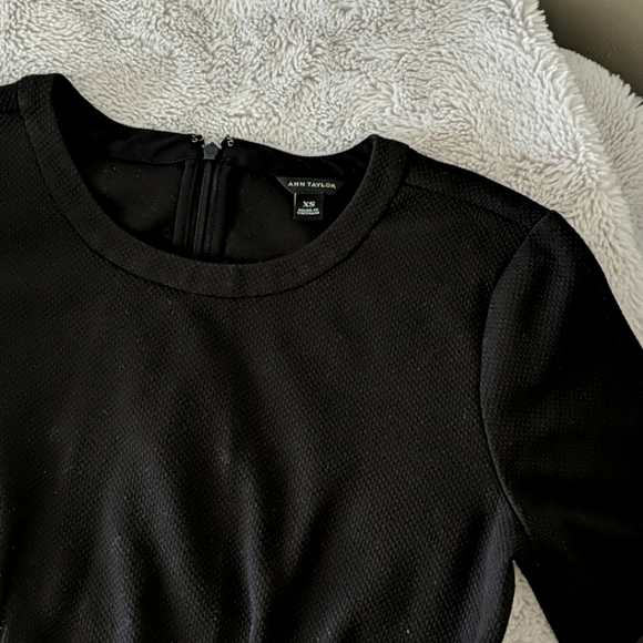 Ann Taylor Peplum Top, black - Picture 2 of 2